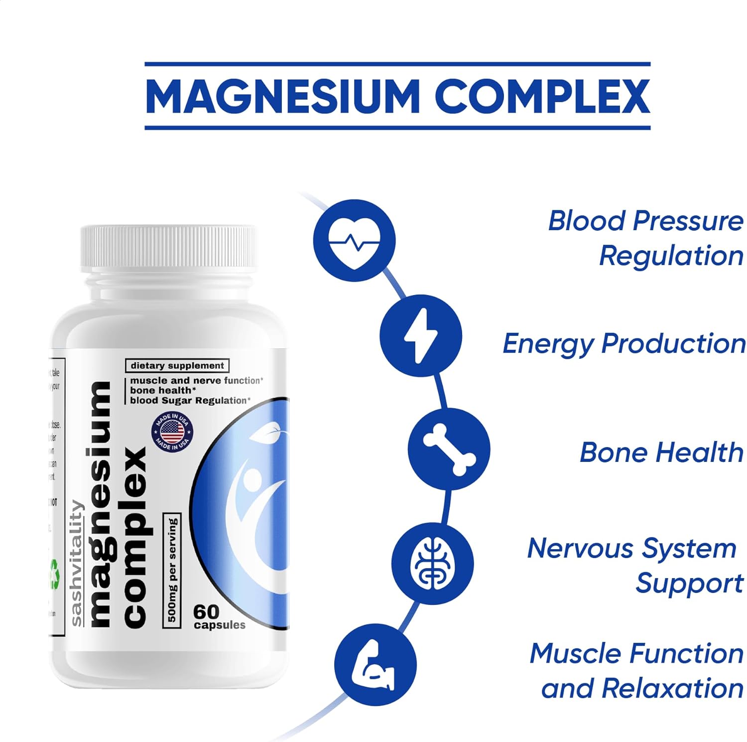 High Potency Magnesium Complex Supplement for Vitality and Well-Being
