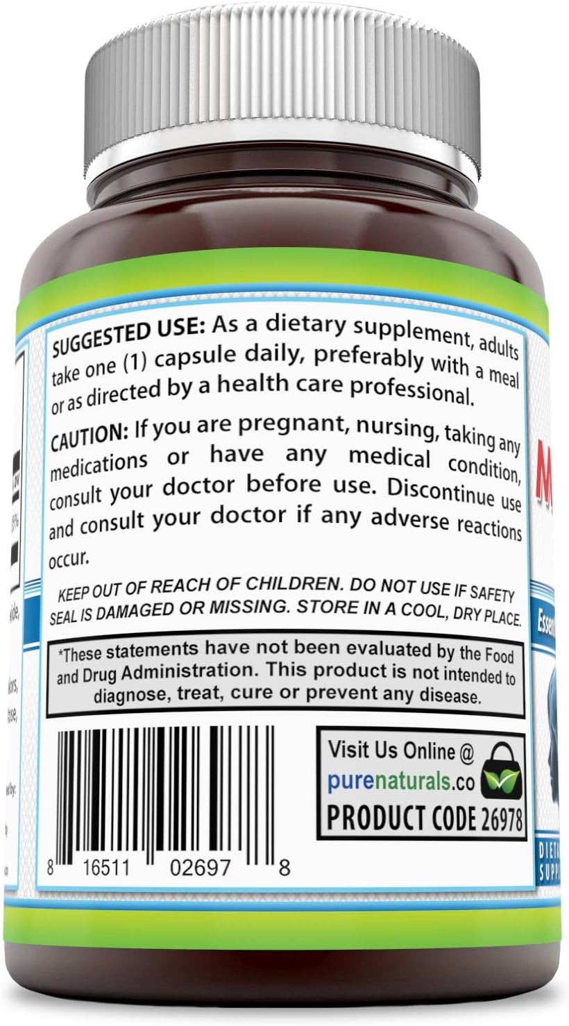 High Potency Magnesium Oxide Supplement | 500mg per Serving | 180 Capsules | Non-GMO | Gluten-Free | USA-Made