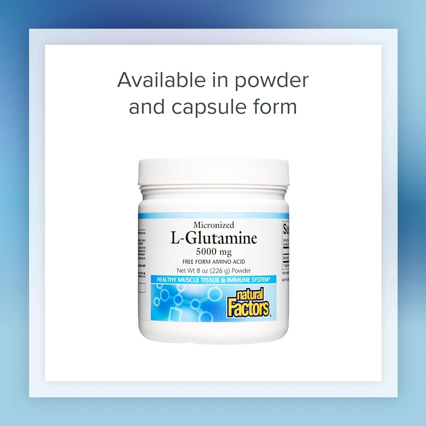 High Potency Micronized L-Glutamine Capsules - Supports Muscle and Immune Health - 180 Count