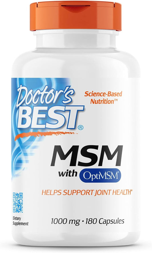 High Potency MSM Supplement for Hair, Skin, Nails, and Joints - Non-GMO, Gluten Free - 180 Capsules, 3000mg Per Serving - BoostGo Australia