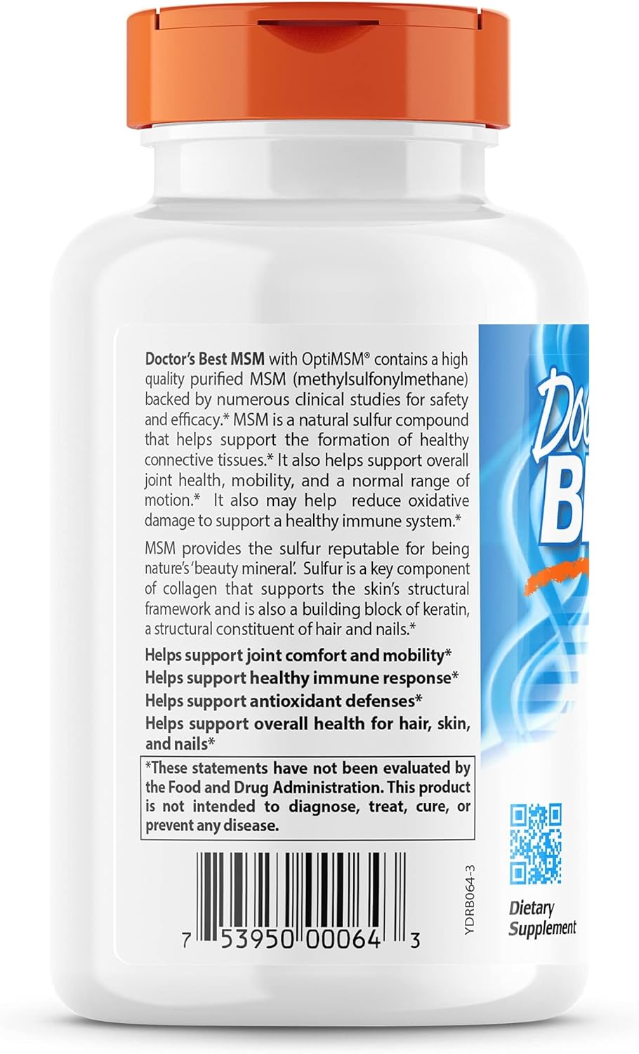 High Potency MSM Supplement for Hair, Skin, Nails, and Joints - Non-GMO, Gluten Free - 180 Capsules, 3000mg Per Serving - BoostGo Australia