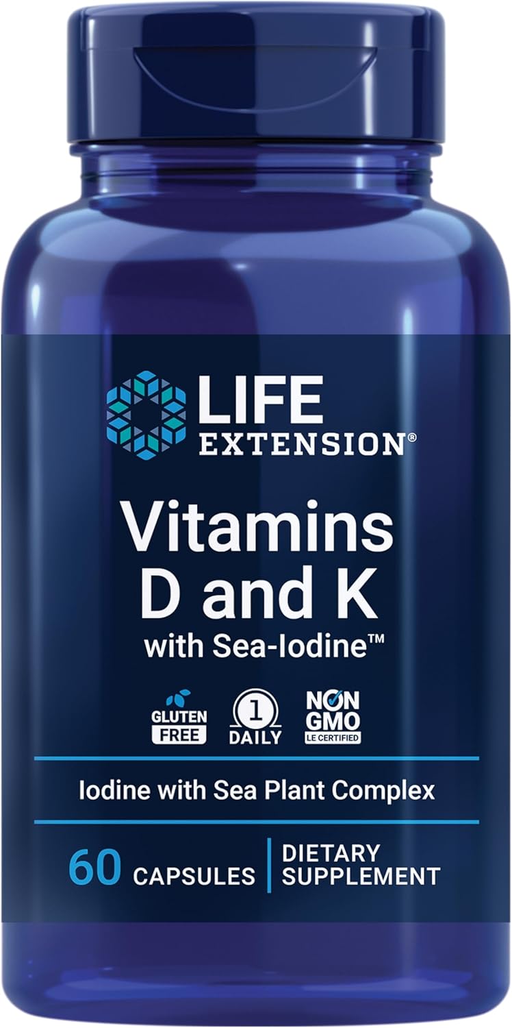 High Potency Multi-Vitamin & Mineral Supplement with Vitamins D and K, Sea-Iodine - 2 Per Day for Life Extension