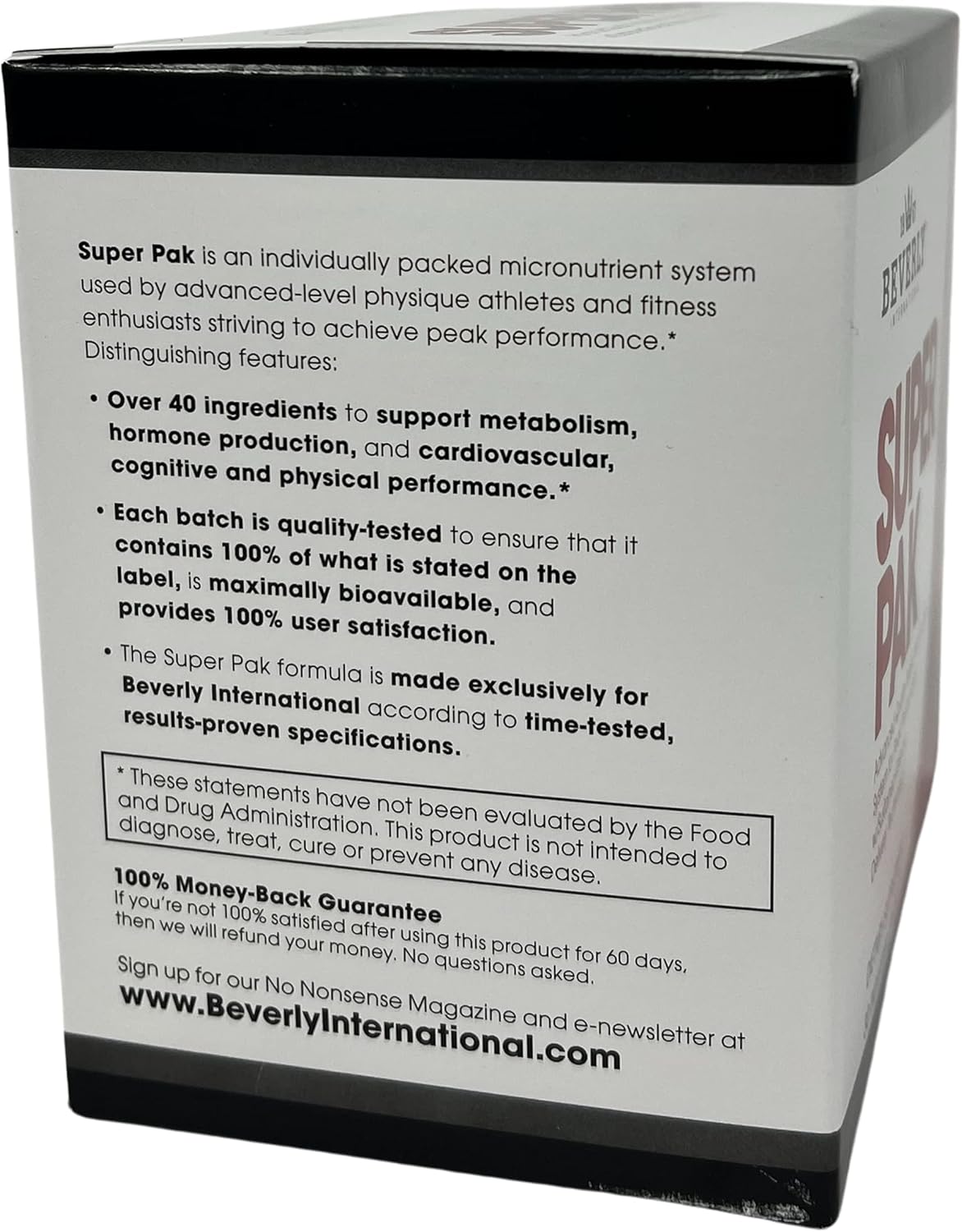 High-Potency Multivitamin Daily Pack for Energy & Performance - 30 Packs by Beverly International. Custom-Formulated for Athletes & Active Men/Women.