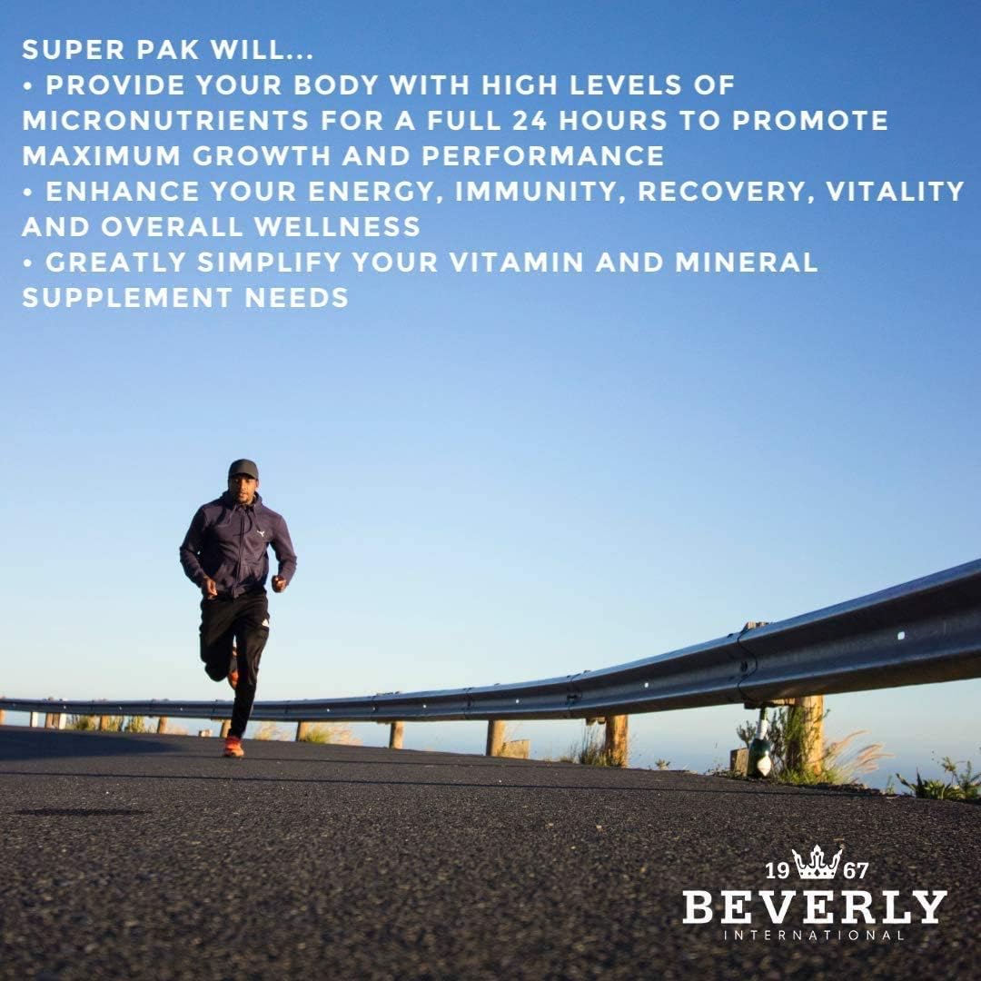 High-Potency Multivitamin Daily Pack for Energy & Performance - 30 Packs by Beverly International. Custom-Formulated for Athletes & Active Men/Women.