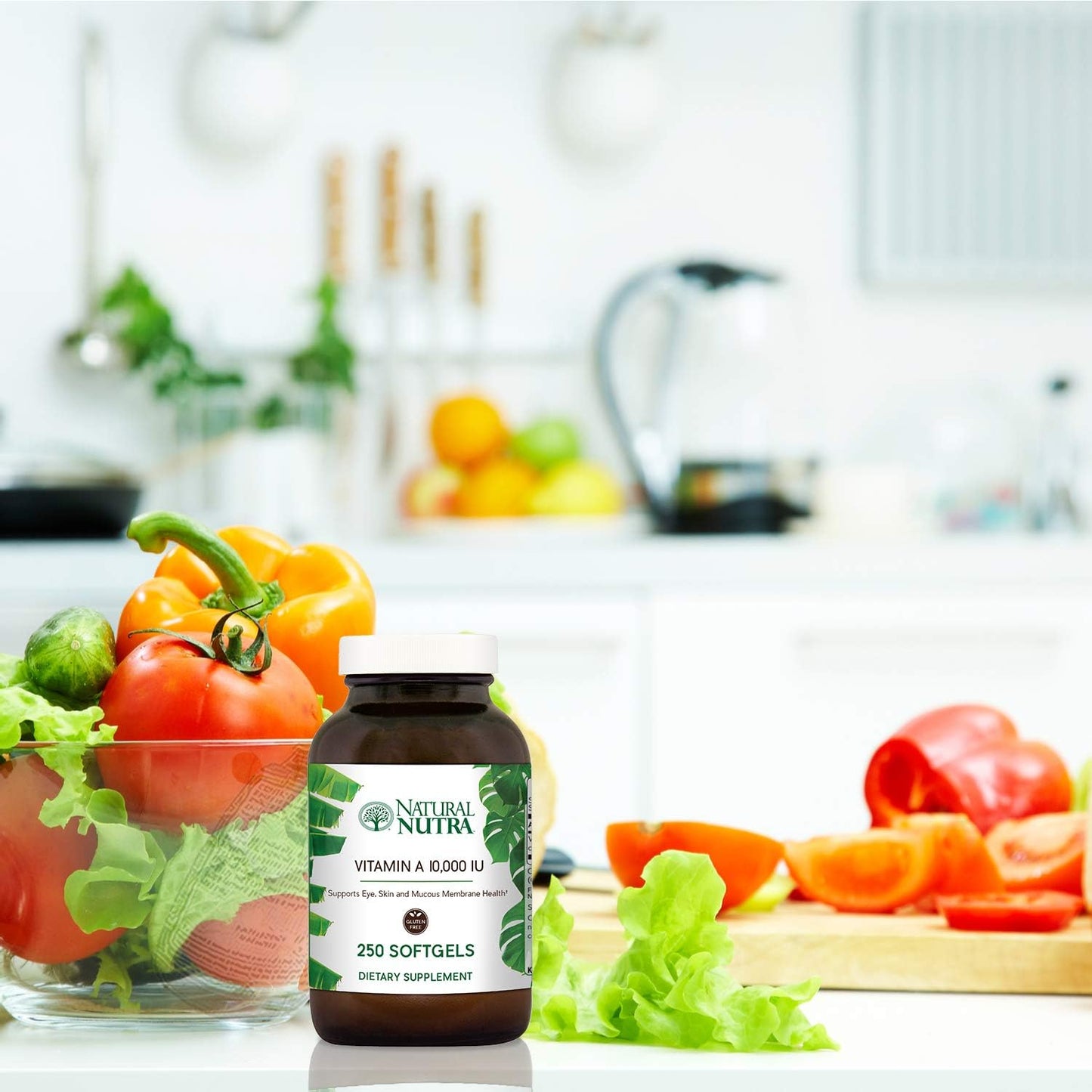 High Potency Natural Nutra Vitamin A 10,000 IU Softgels for Eye and Skin Health - Gluten-Free Supplement with Fish Liver Oil - 500 Softgels for Men and Women - Pack of 2