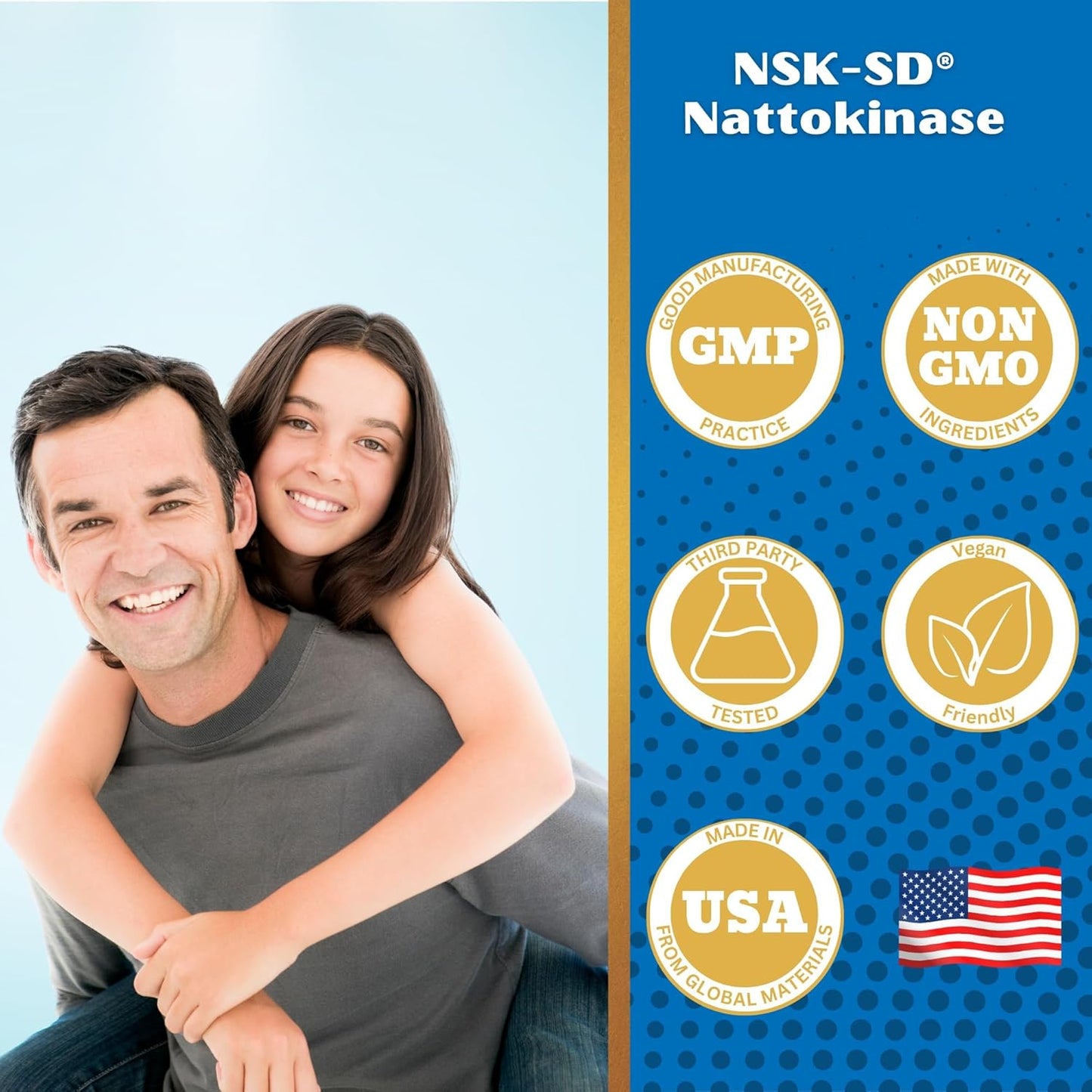 High Potency NSK-SD Nattokinase Supplement for Cardiovascular Support - Promotes Circulation, Non-GMO, Vegetarian - 60 Ct