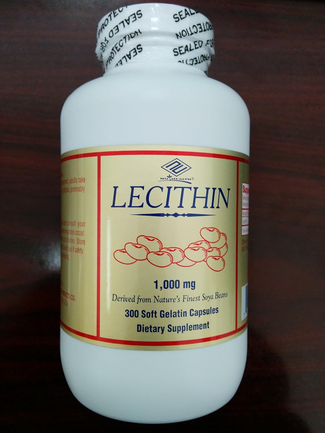 High Potency Nu-Health Lecithin Softgels - 1000 Mg, 300 Count