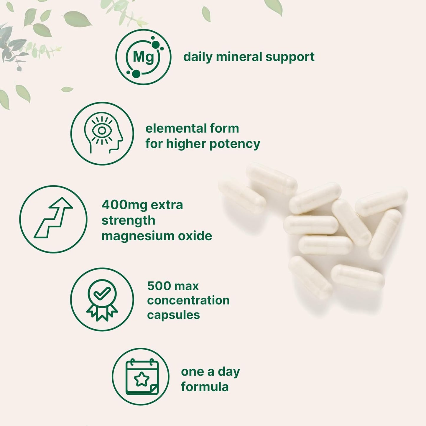 High Potency Omega-3 Fish Oil and Magnesium Oxide Bundle Pack | Lemon Flavored, Burpless, Wild-Caught Fish | Max Concentration Elemental Formulas