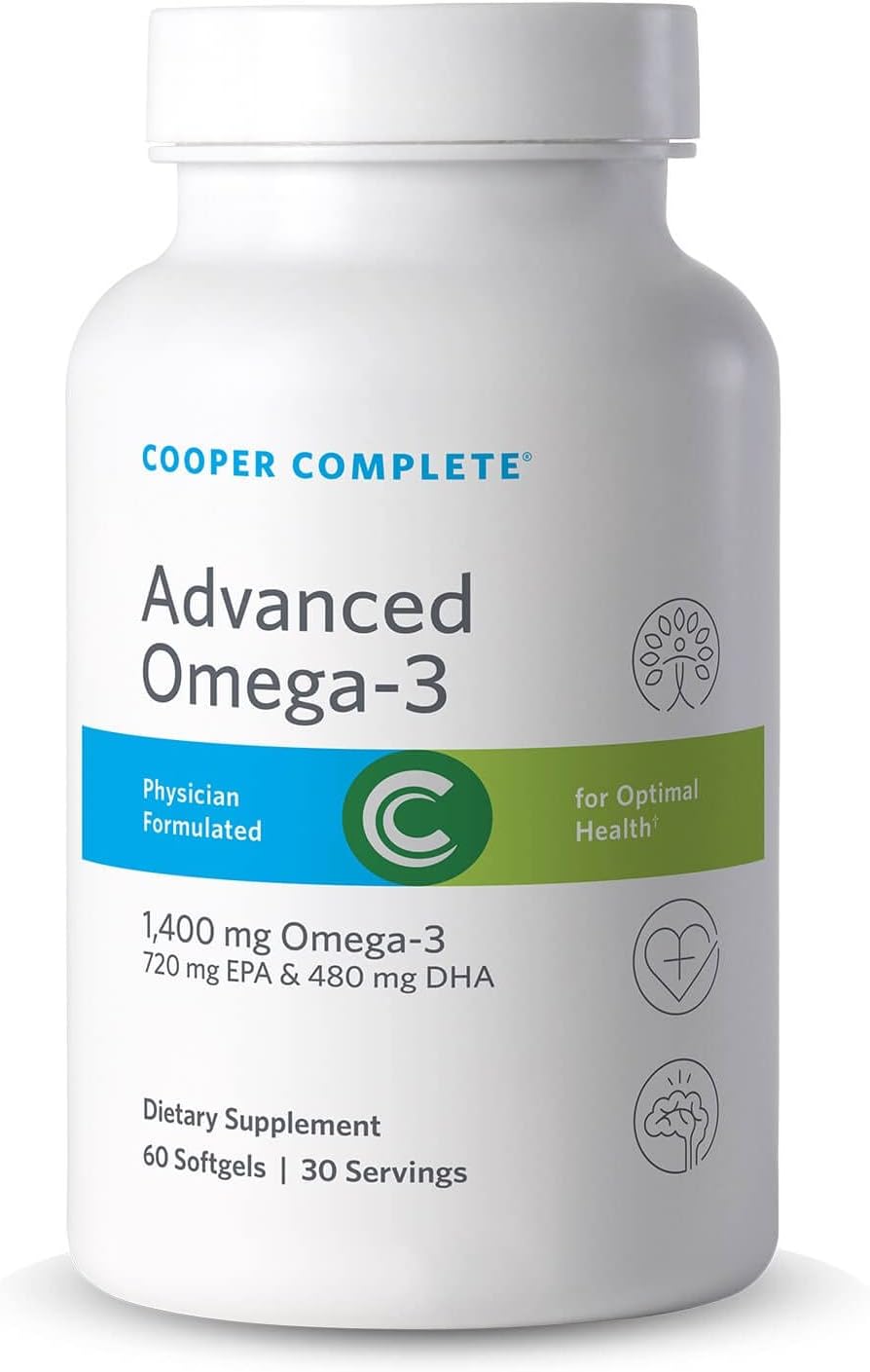 High Potency Omega-3 Fish Oil Supplement with 1400mg EPA + DHA - 30 Day Supply by Cooper Complete