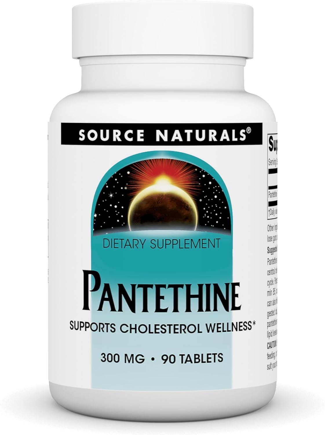 High Potency Pantethine 300mg - 90 Tablets by Source Naturals