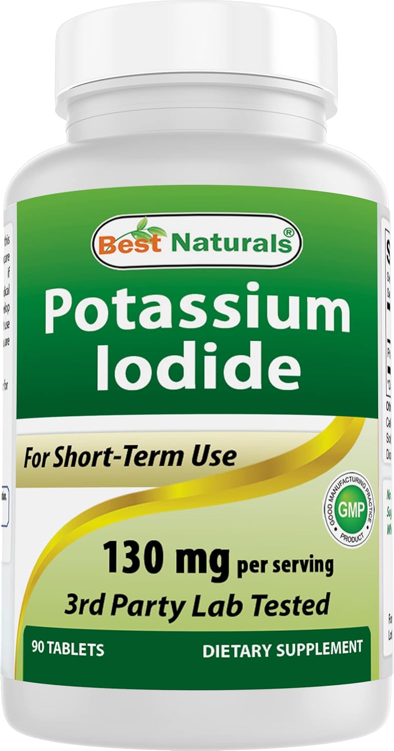 High Potency Potassium Iodide Dietary Supplement - 90 Tablets, 130mg per Serving