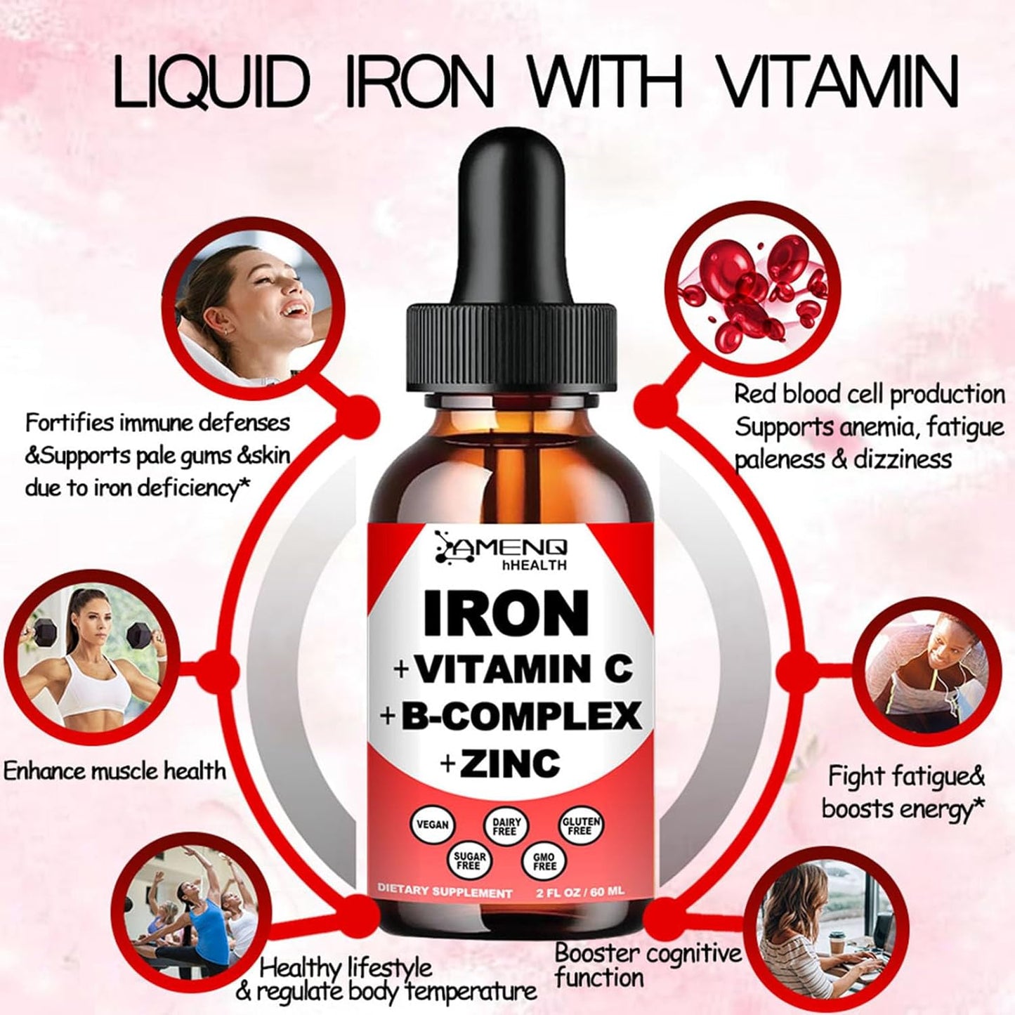 High Potency Potassium Magnesium and Iron Supplement for Women, Men, and Kids