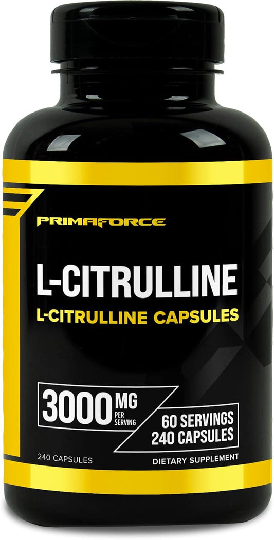High Potency Primaforce L-Citrulline 3000mg Capsules - 240 Count, 60 Servings