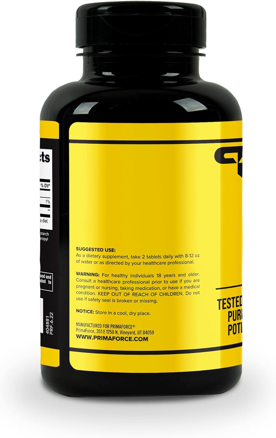 High-Potency Primaforce MSM Tablets, 2000mg, 180 Tablets, 90 Servings