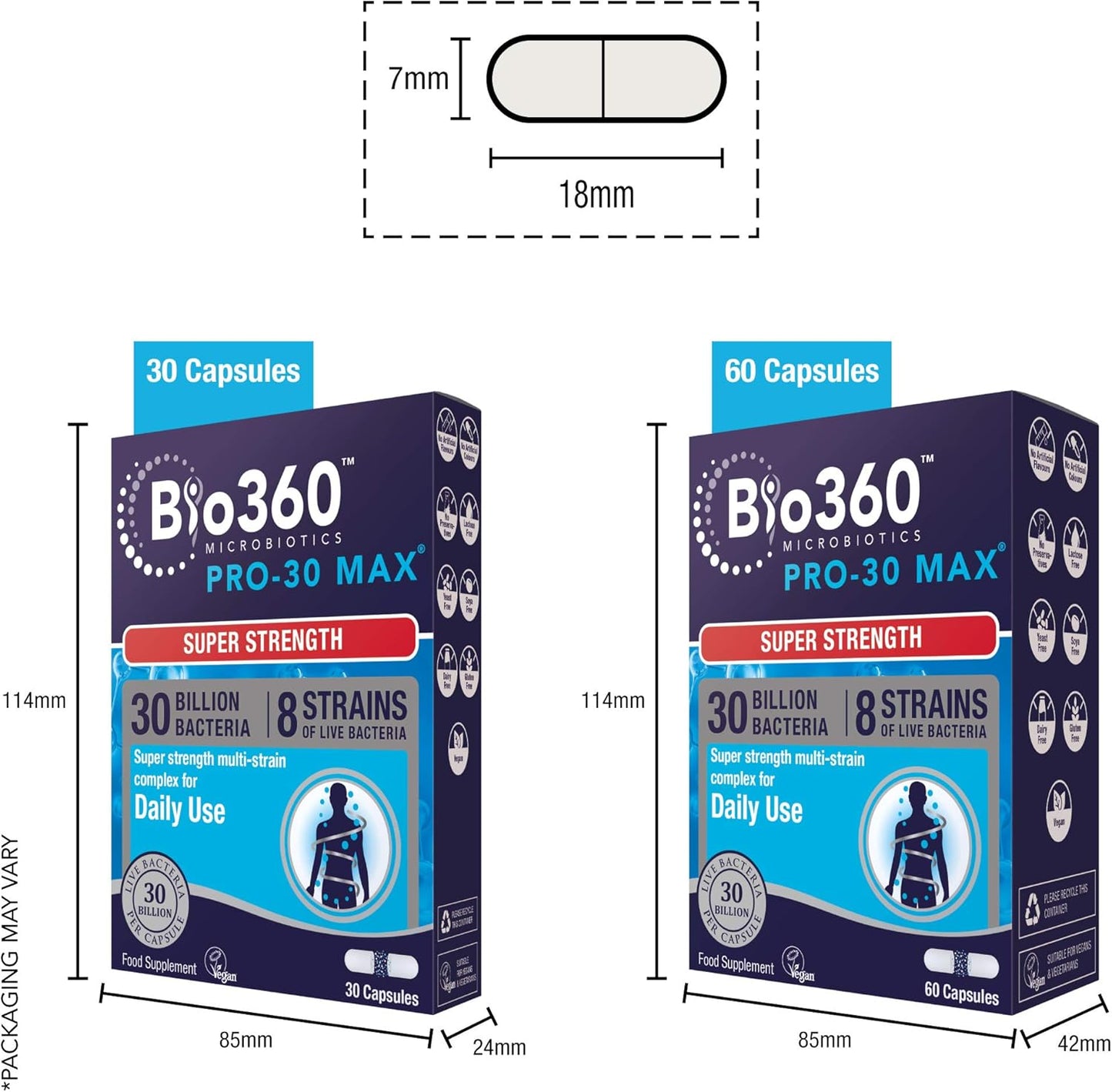 High Potency Probiotic Supplement, 30 Capsules by Natures Aid