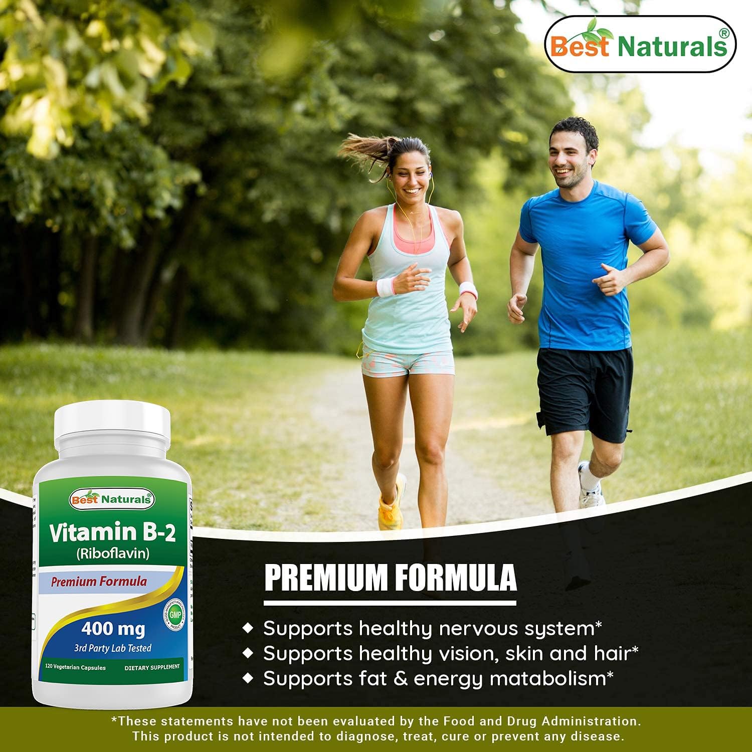 High Potency Probiotic Supplement with 10 Strains, 30 Billion CFU, and 400mg Vitamin B2