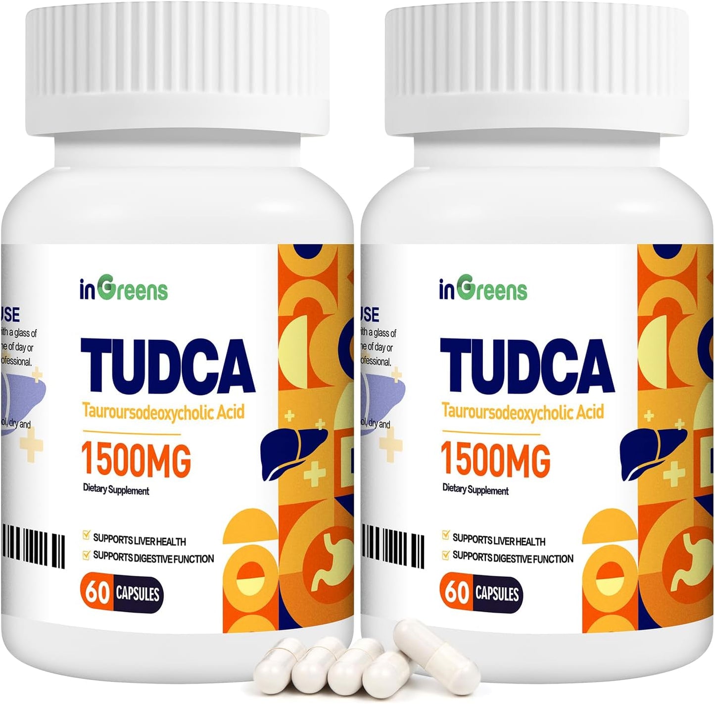 High Potency Pure TUDCA Supplement 1500mg for Liver Cleanse & Repair - Non GMO, Made in USA - 120 Capsules
