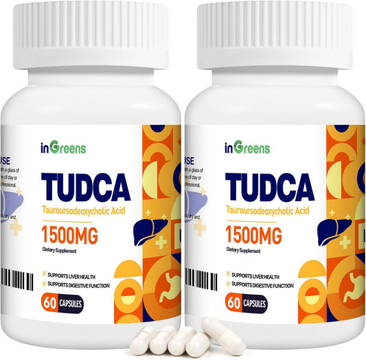 High Potency Pure TUDCA Supplement 1500mg for Liver Cleanse & Repair - Non GMO, Made in USA - 120 Capsules