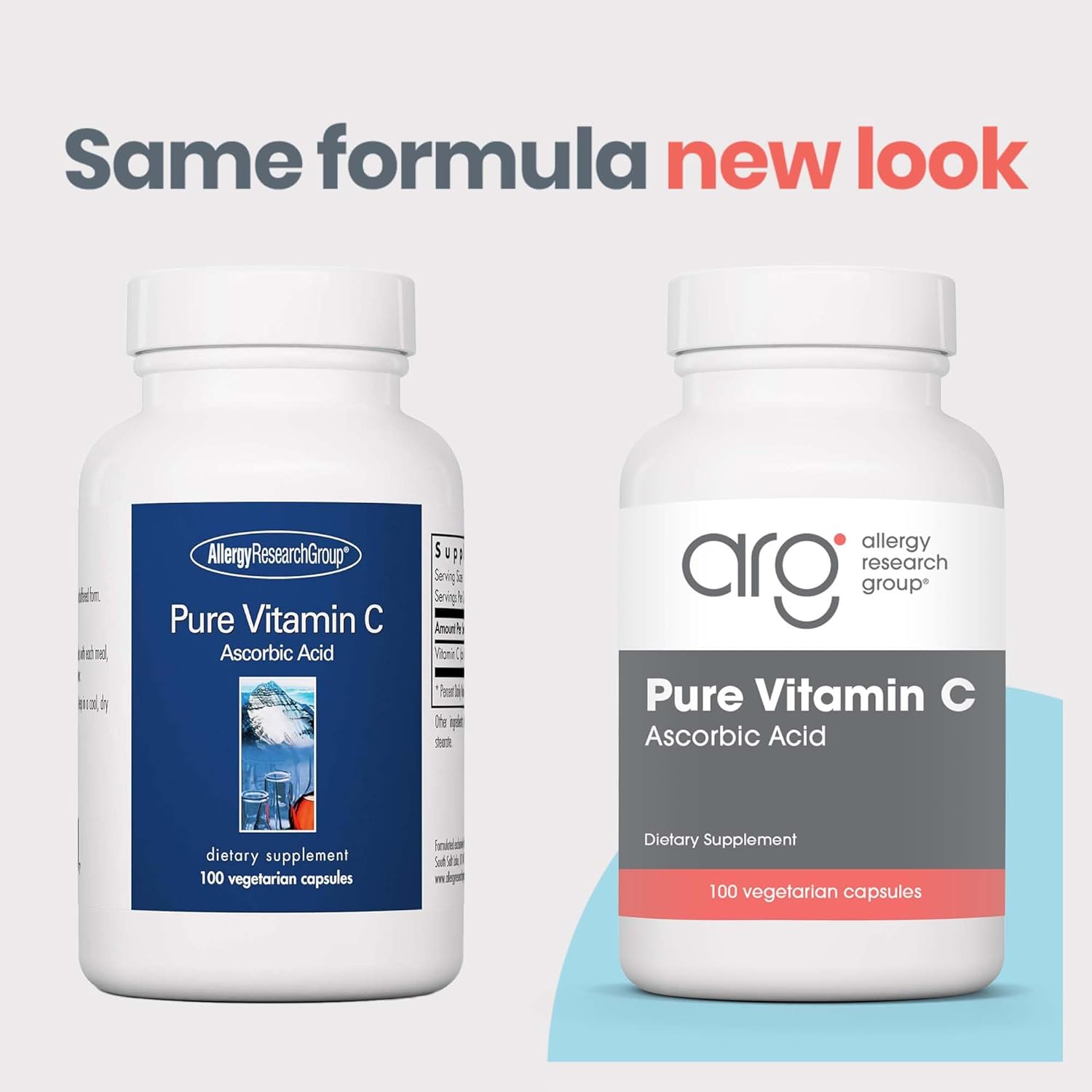 High Potency Pure Vitamin C Supplement - 1000mg Organic Ascorbic Acid Capsules, Unbuffered, Vegetarian - 100 Count