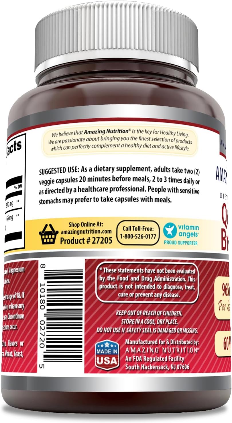 High-Potency Quercetin 800mg and Bromelain 165mg Veg Capsules | Non-GMO, Gluten-Free, Made in USA | 60 Servings