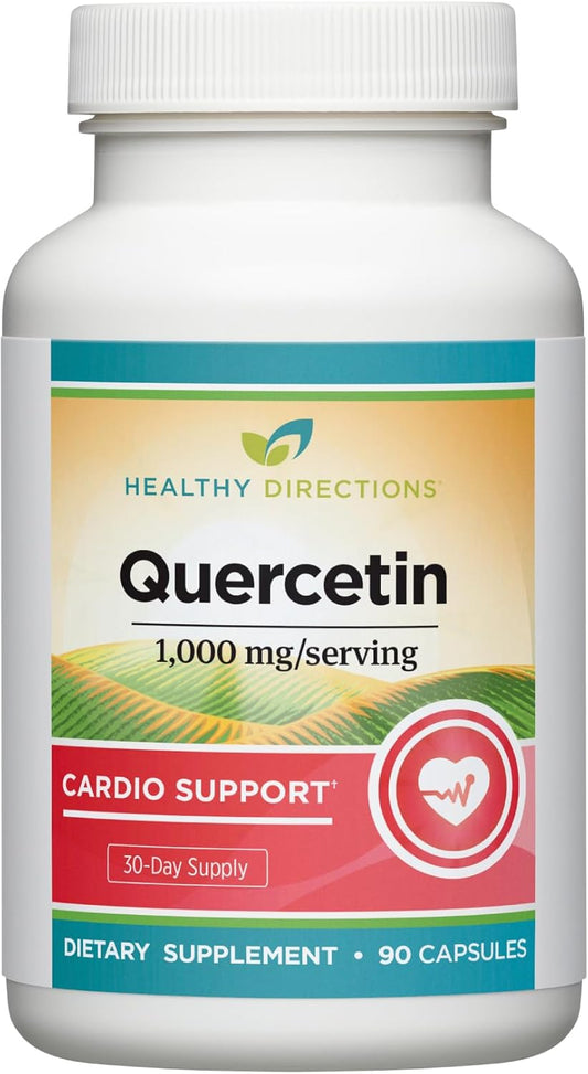 High-Potency Quercetin Supplement for Cardiovascular Health - 1,000 mg, 90 Vegan Capsules (30-Day Supply)