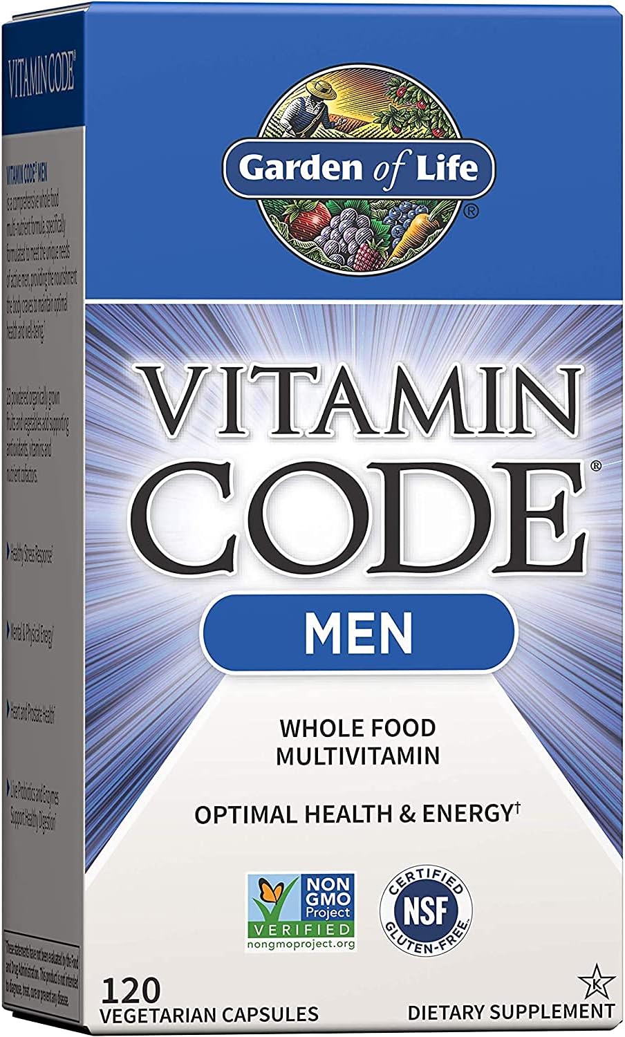 High Potency Raw Zinc and Vitamin C Supplements for Men - Garden of Life Vitamin Code Whole Food Multivitamin