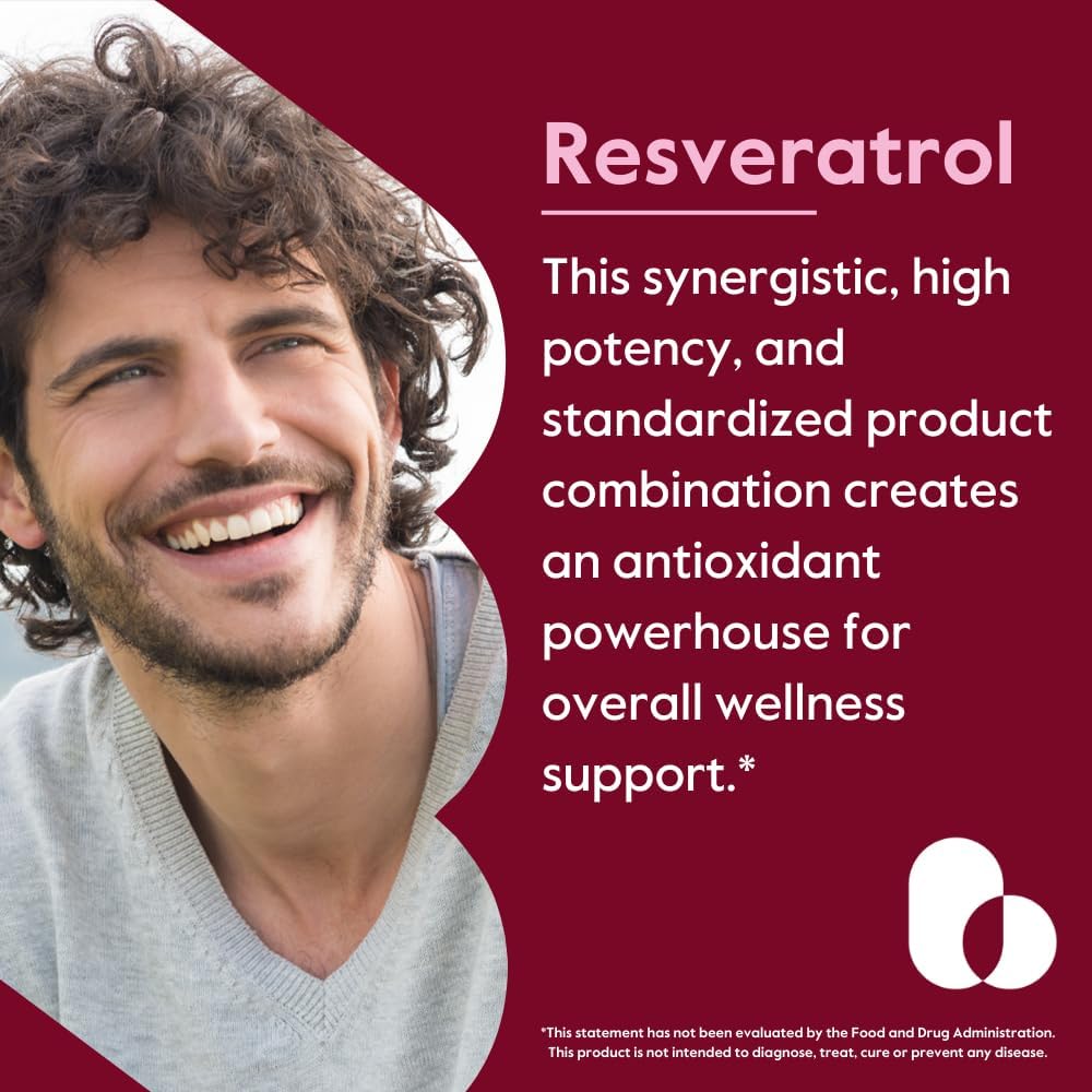 High Potency Resveratrol 700mg Capsules with Red Wine & Grape Seed Extracts - 120 Vegetarian Capsules - Vegan, Non GMO, Gluten Free - Standardized to 50% TransResveratrol - No Stearates