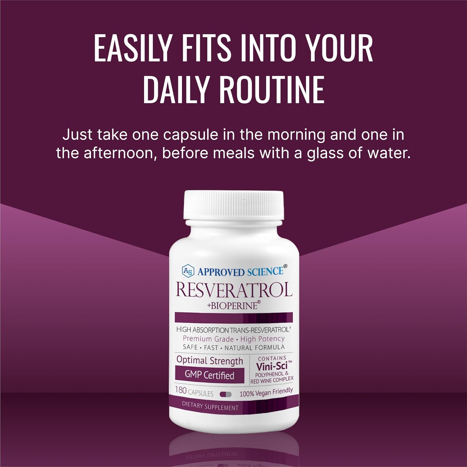 High Potency Resveratrol Supplement - 1000mg Trans Resveratrol, 250mg Polyphenol, 98% Purity - Includes Bioperine - 380 Vegan Capsules - 2 Bottles