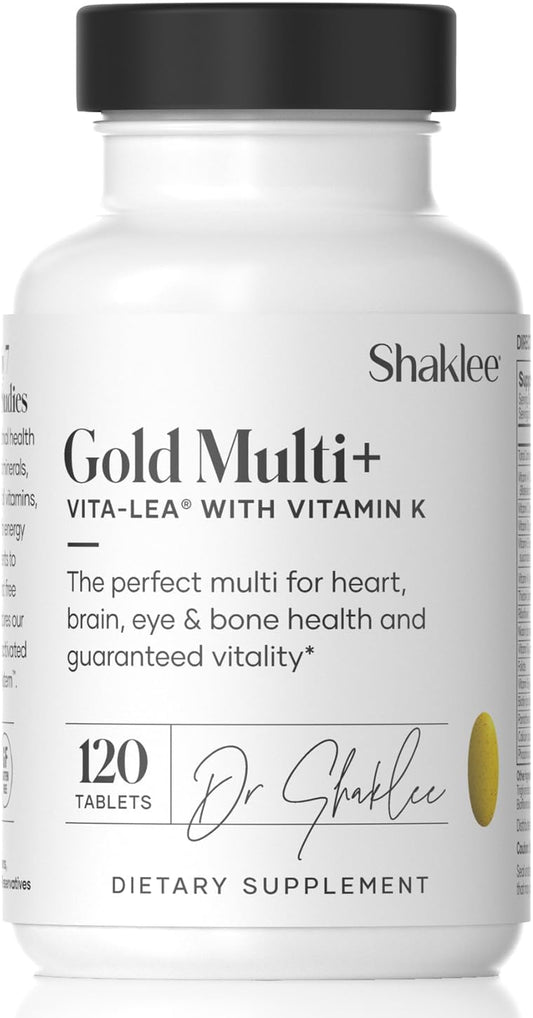 High-Potency Shaklee Vita-Lea Gold® with Vitamin K for Adults 50+ - Supports Heart, Immune, Bone, & Joint Health - Promotes Energy & Aging - 120 Tablets