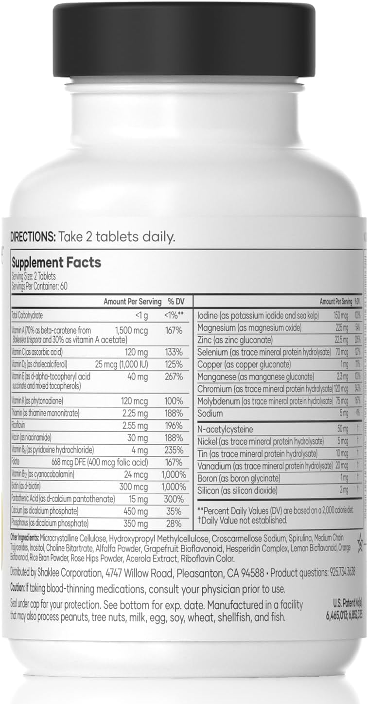 High-Potency Shaklee Vita-Lea Gold® with Vitamin K for Adults 50+ - Supports Heart, Immune, Bone, & Joint Health - Promotes Energy & Aging - 120 Tablets