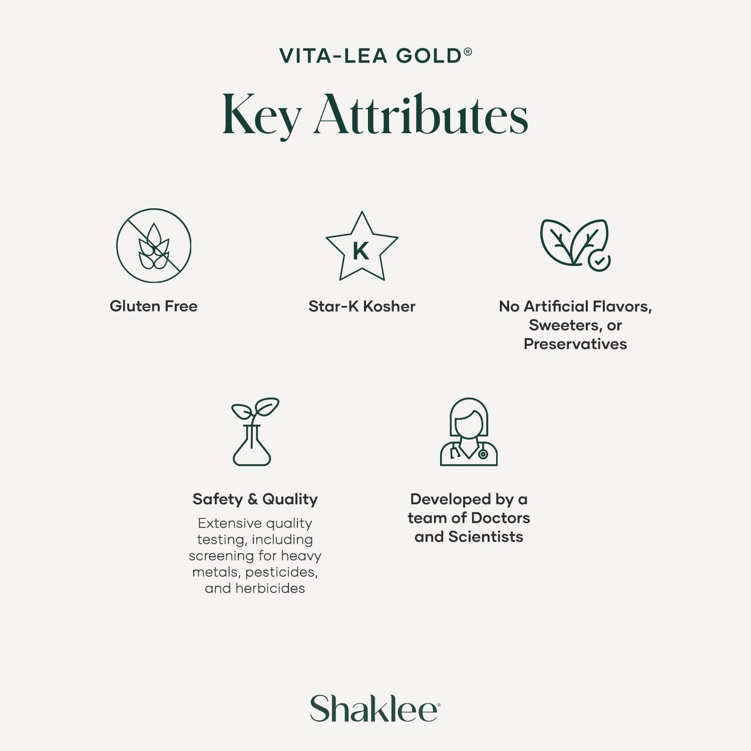 High-Potency Shaklee Vita-Lea Gold® with Vitamin K for Adults 50+ - Supports Heart, Immune, Bone, & Joint Health - Promotes Energy & Aging - 120 Tablets