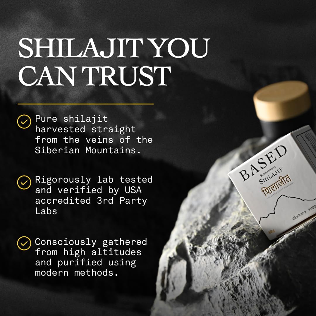 High Potency Shilajit Resin Supplement for Energy and Immune Support | Rich in Fulvic Acid and Trace Minerals | 60 Servings