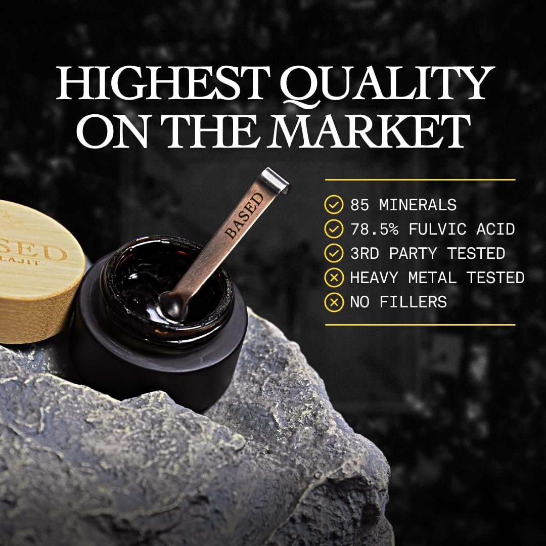 High Potency Shilajit Resin Supplement for Energy and Immune Support | Rich in Fulvic Acid and Trace Minerals | 60 Servings