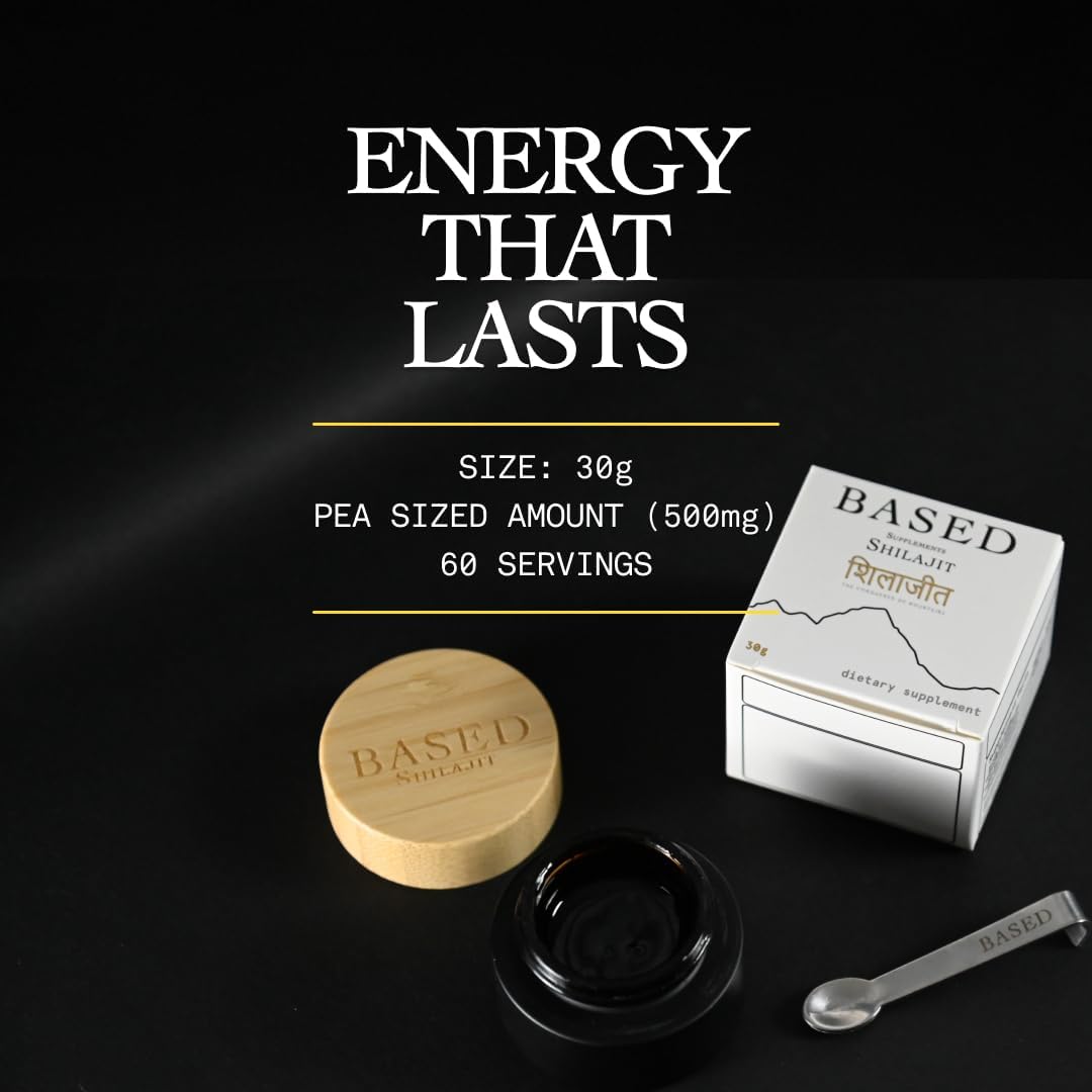 High Potency Shilajit Resin Supplement for Energy and Immune Support | Rich in Fulvic Acid and Trace Minerals | 60 Servings