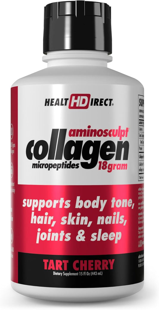 High Potency Sugar-Free Collagen Supplement for Hair, Skin, Nails & Joints - Grass-Fed, Non-GMO, Tart Cherry Liquid Collagen - 15 Fl Oz - BoostGo Australia