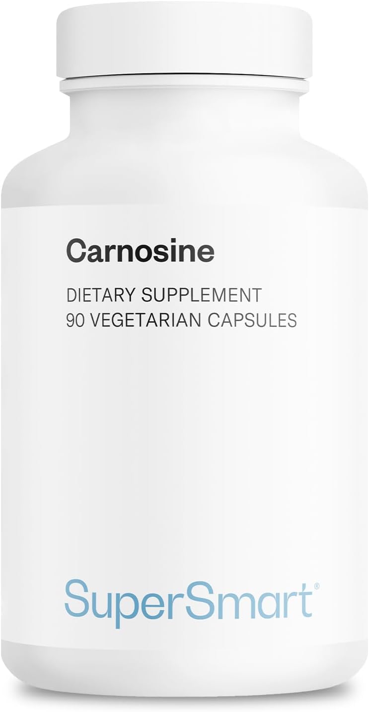 High Potency Supersmart Carnosine Supplement - 1500mg Daily Dipeptide L-Carnosine Capsules - Non-GMO, Vegetarian - 90 Count