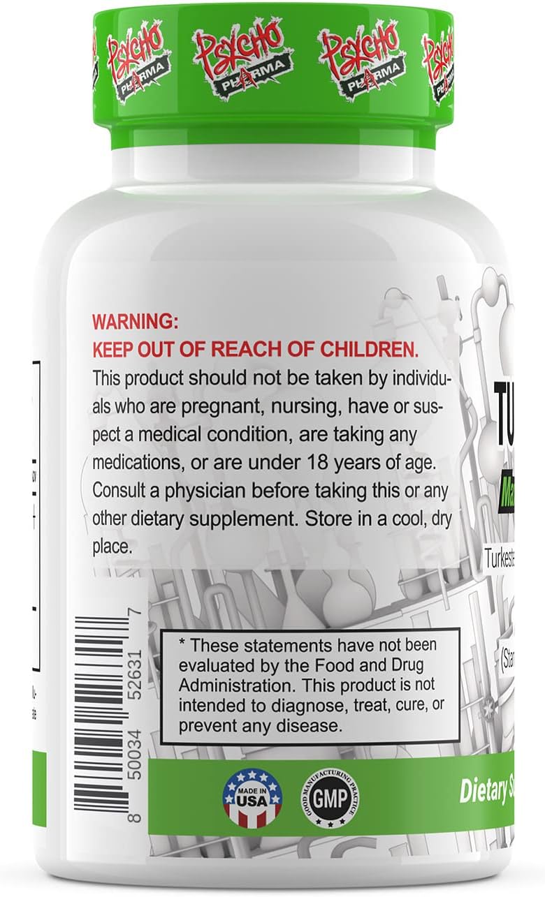 High Potency Turkesterone Supplement with Enhanced Bioavailability - 1000mg (20%) - 120 Capsules (30 Servings)