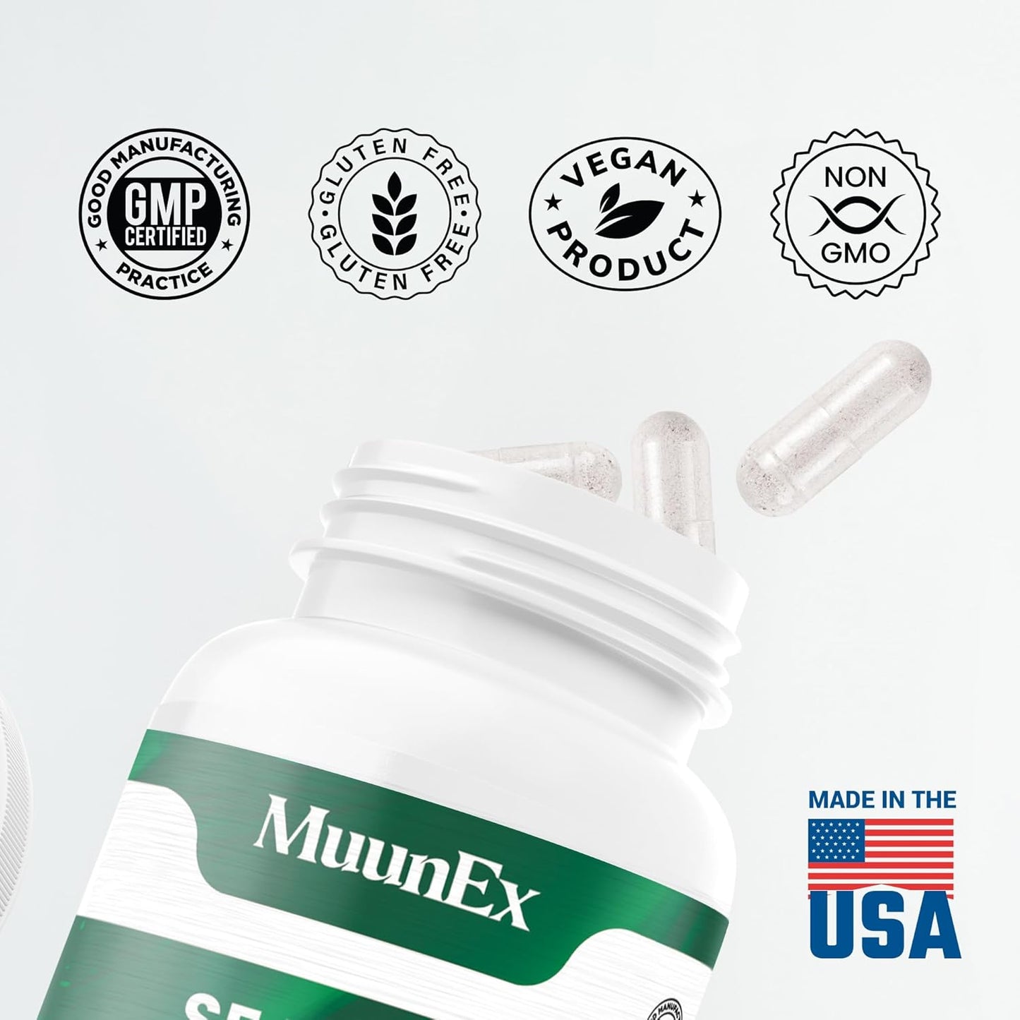 High-Potency Vegan Sea Moss Capsules with Bladderwrack and Burdock Root for Overall Health and Immunity Support - Made in The USA - 60 Superfood Capsules