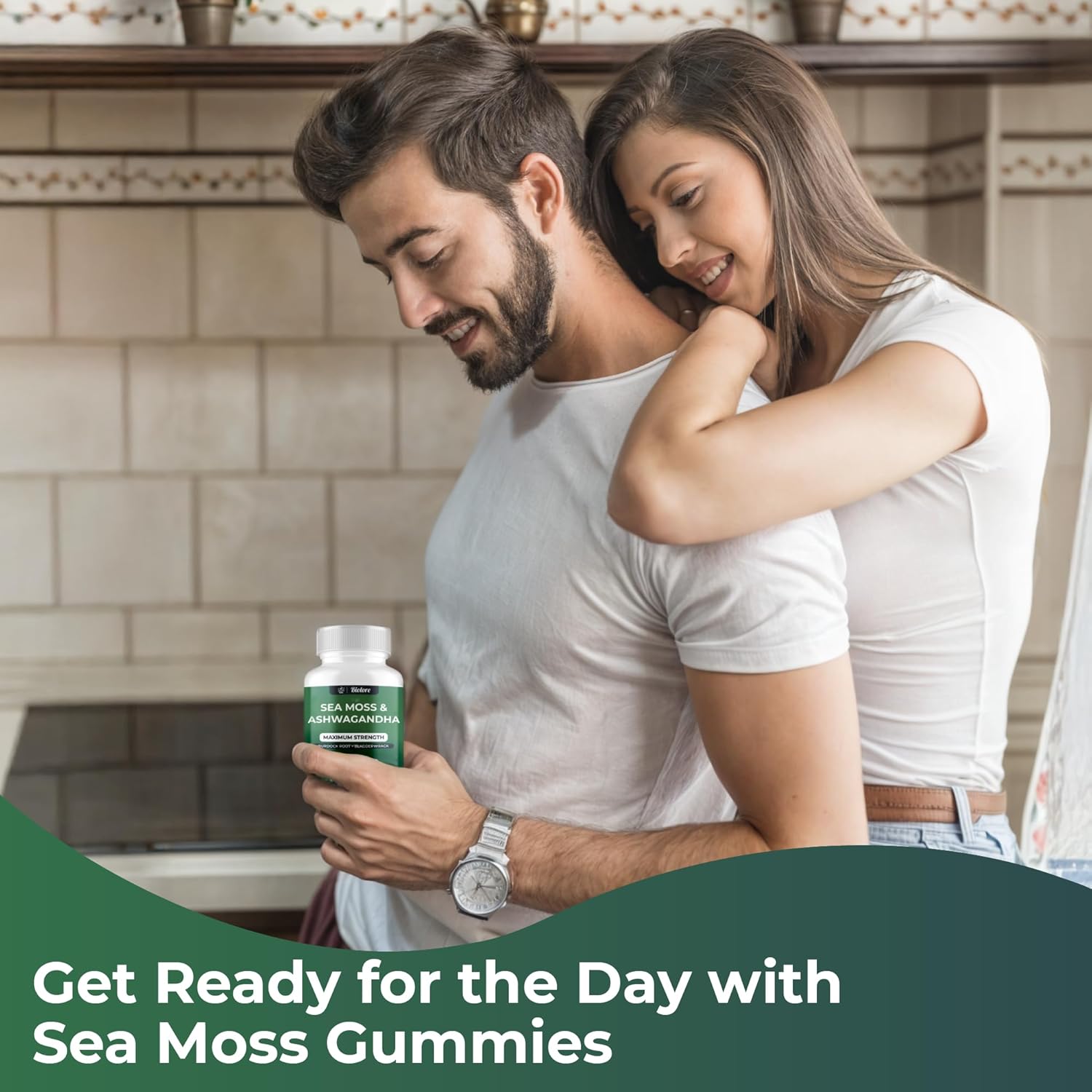 High Potency Vegan Sea Moss Gummies with Ashwagandha - 1730 MG, Irish Sea Moss, Burdock Root, Bladderwrack Extract for Digestive & Immune Support - Non-GMO, Gluten-Free (60 Count)