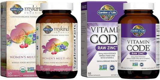 High Potency Vegan Women's Multi 40+ with Raw Zinc & Vitamin C - 60 Tablets