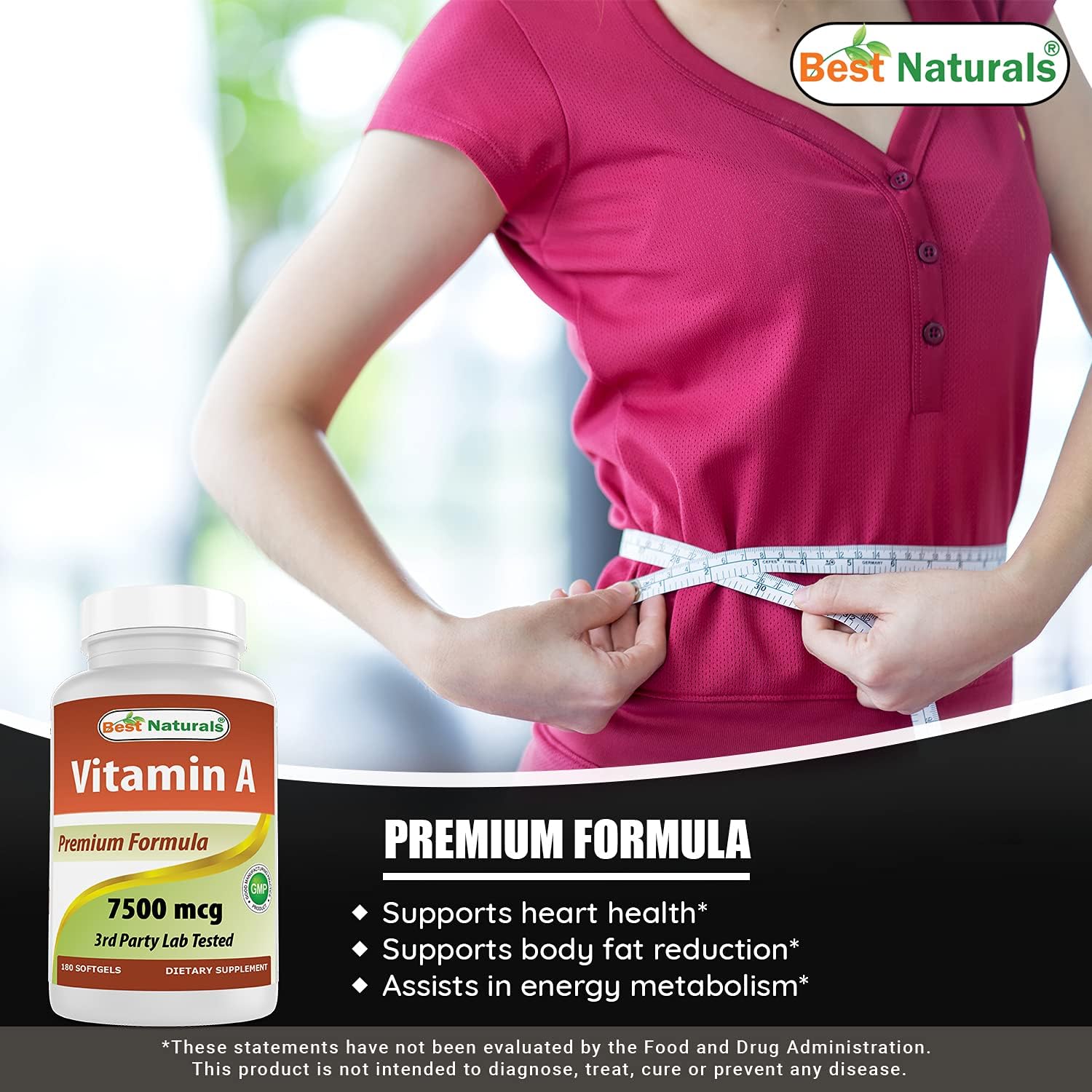 High-Potency Vitamin A 25000 IU and Vitamin C 1000 mg Dietary Supplement