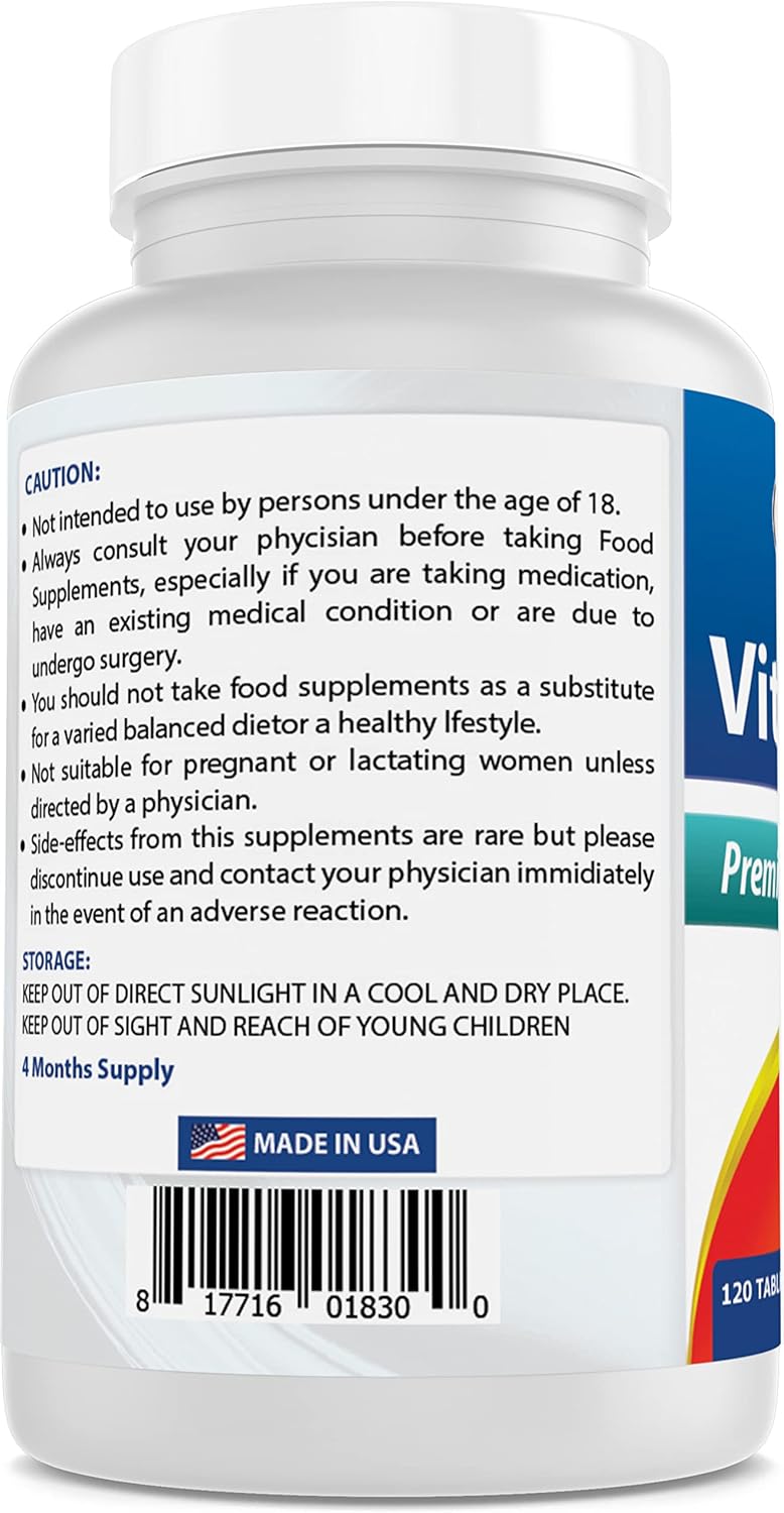 High Potency Vitamin B1 Thiamine Mononitrate 500mg & B6 200mg - Essential B Vitamins for Energy & Metabolism Support