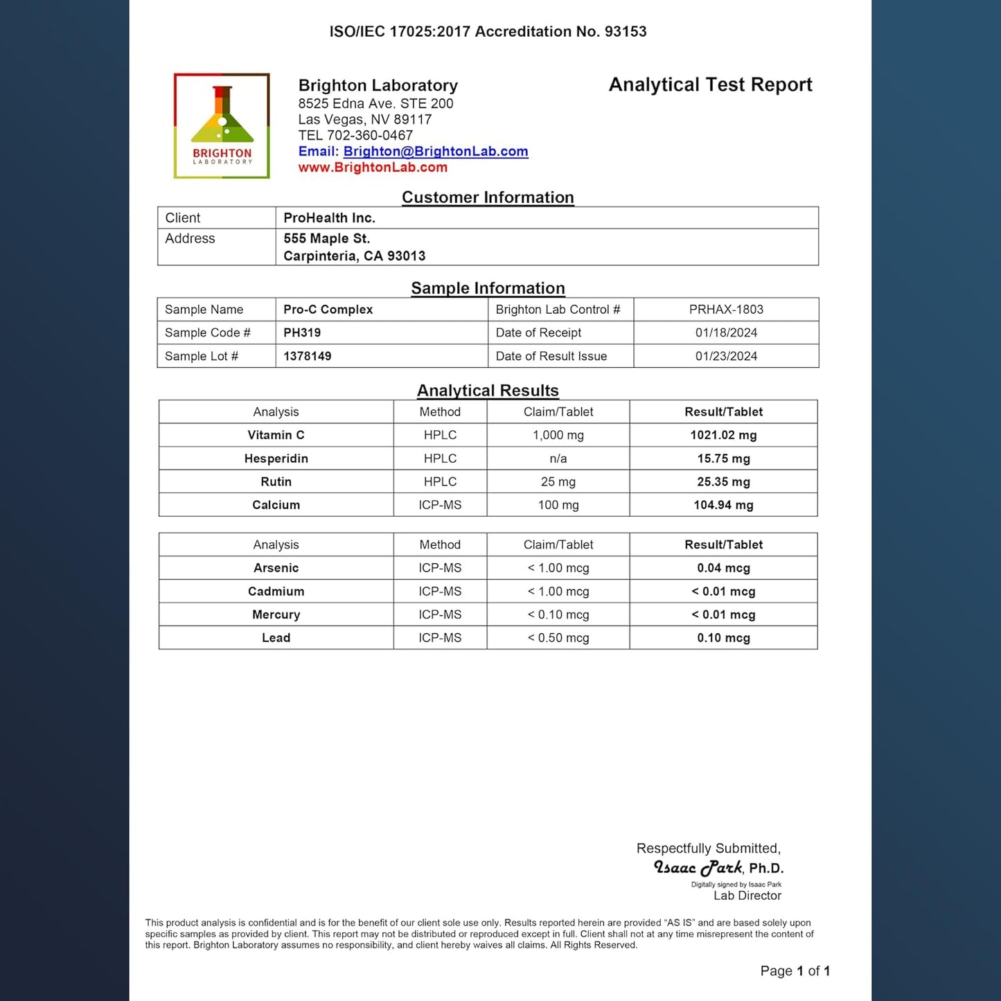 High Potency Vitamin C Complex with Bioflavonoids, Acerola, Rose HIPS, and Rutin - 1000mg, 120 Tablets