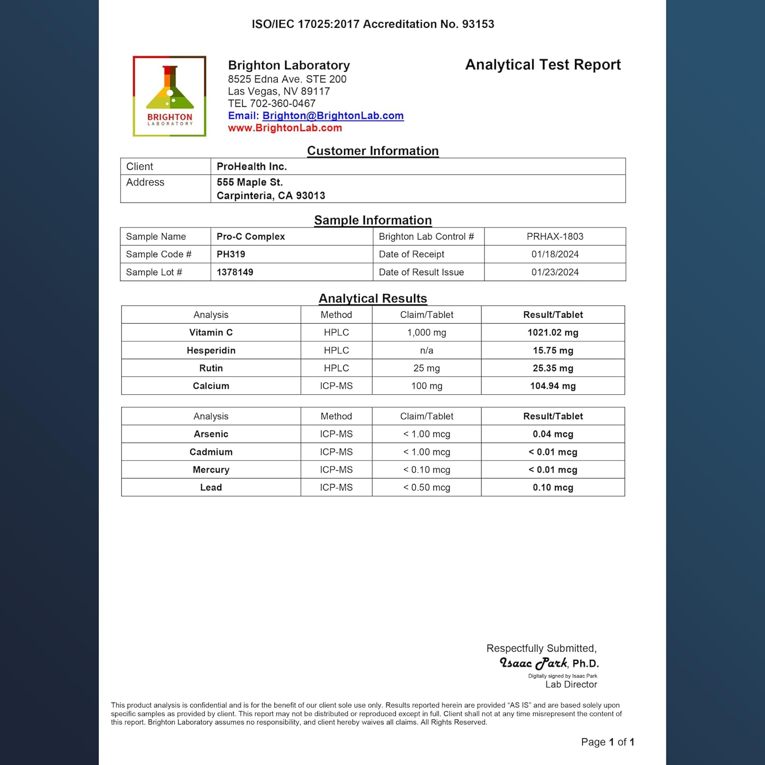 High Potency Vitamin C Complex with Bioflavonoids, Acerola, Rose HIPS, and Rutin - 1000mg, 120 Tablets