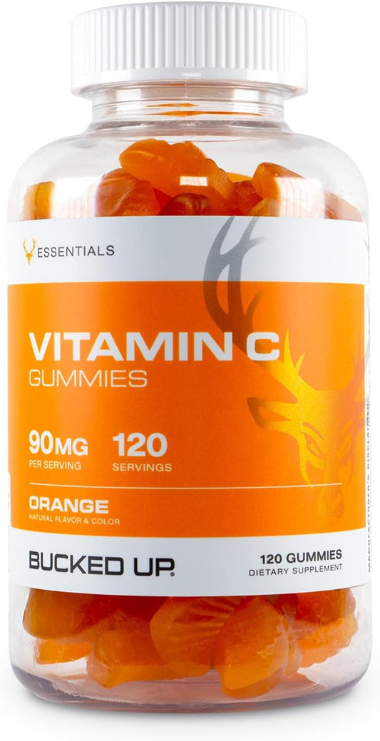 High-Potency Vitamin C Gummies 90mg for Immune Support - 120 Count