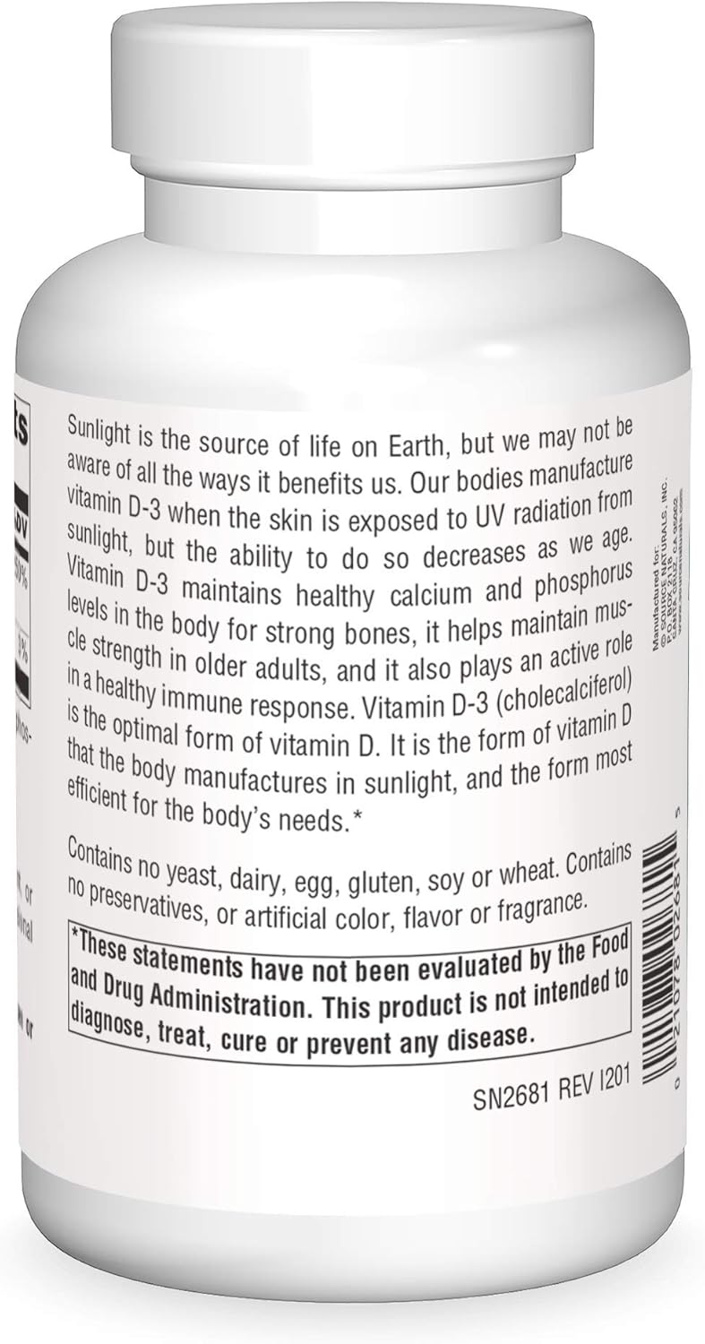 High Potency Vitamin D-3 Capsules for Bone and Immune Health - 2000 IU, 400 Count