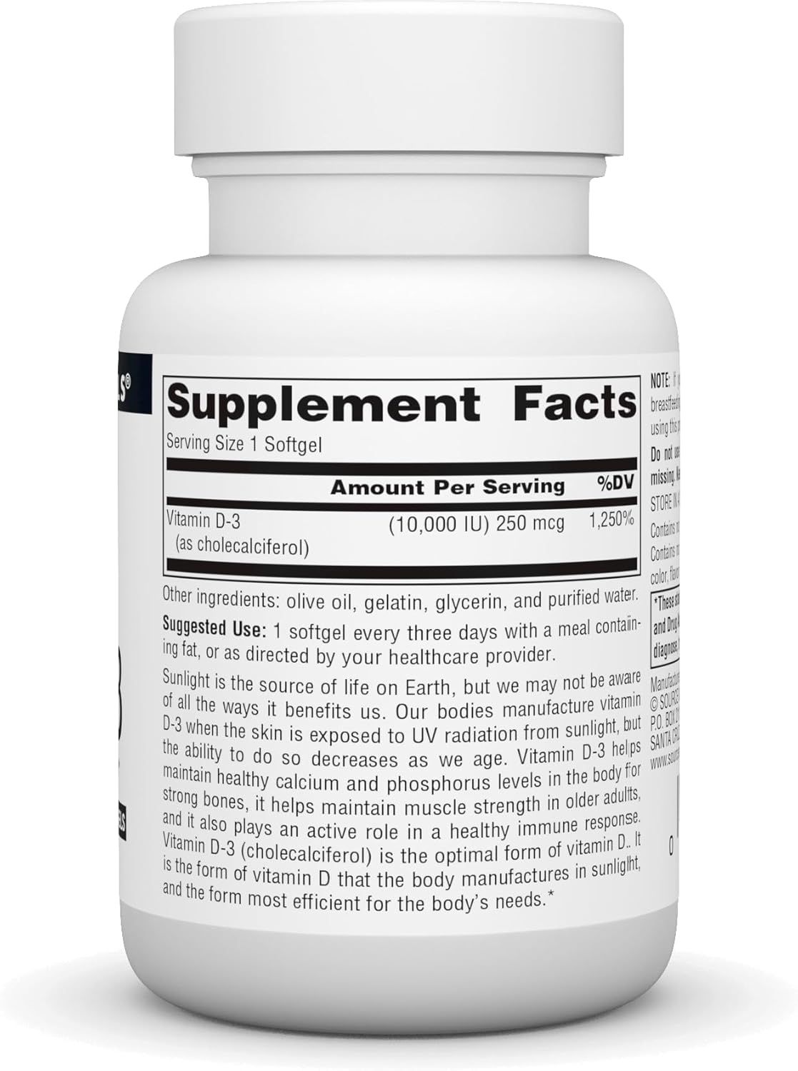High Potency Vitamin D-3 Softgels for Bone & Immune Health, 10,000 IU - 120 Count