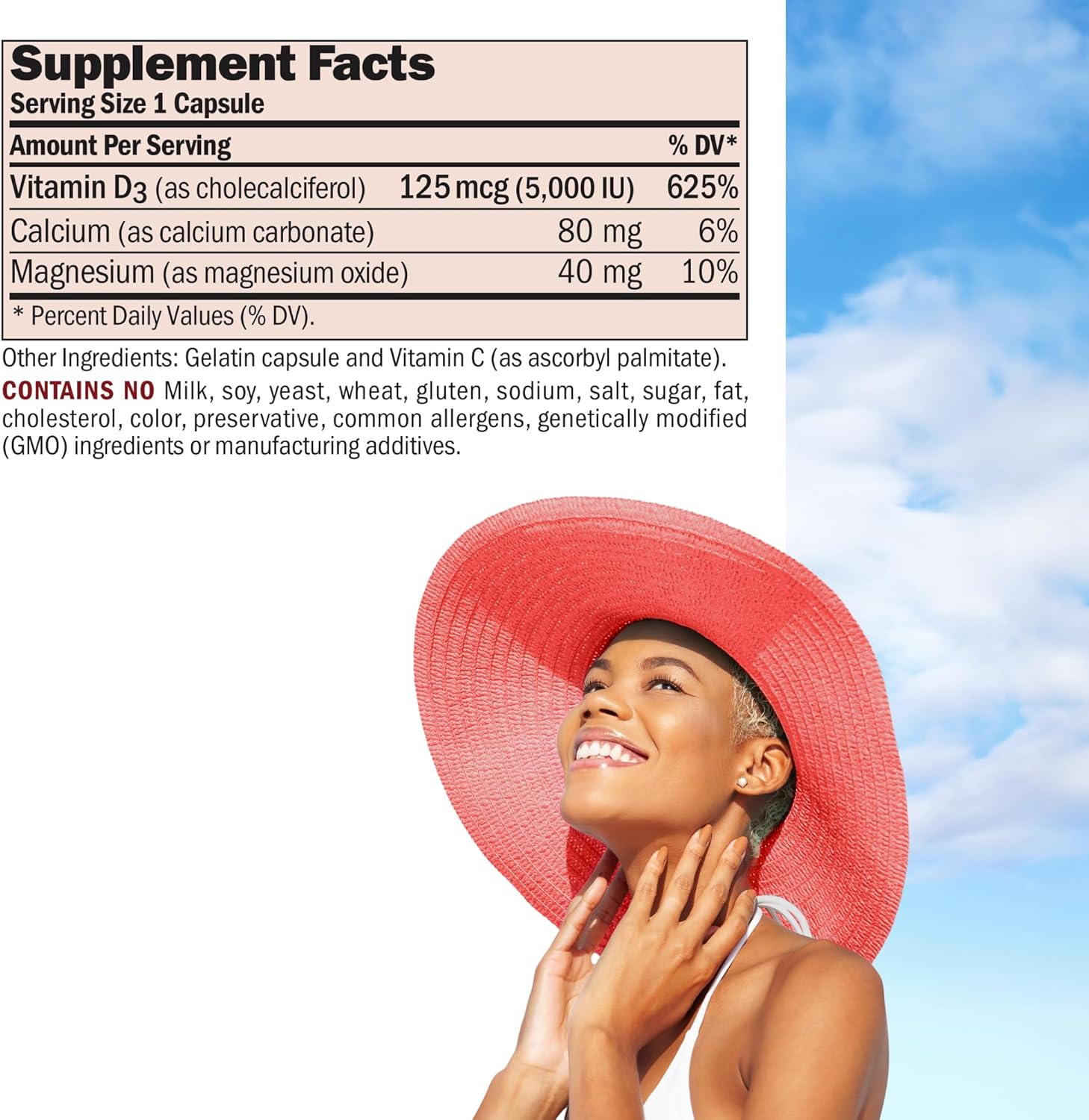 High Potency Vitamin D3 5000 IU Capsules - Supports Bone Health, Muscle Function, Immune System - 720 Count - Easy to Swallow