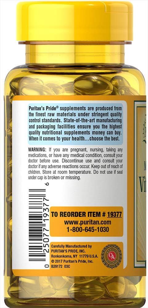 High Potency Vitamin D3 5000 IU for Immune Health & Bone Support - 100 Count