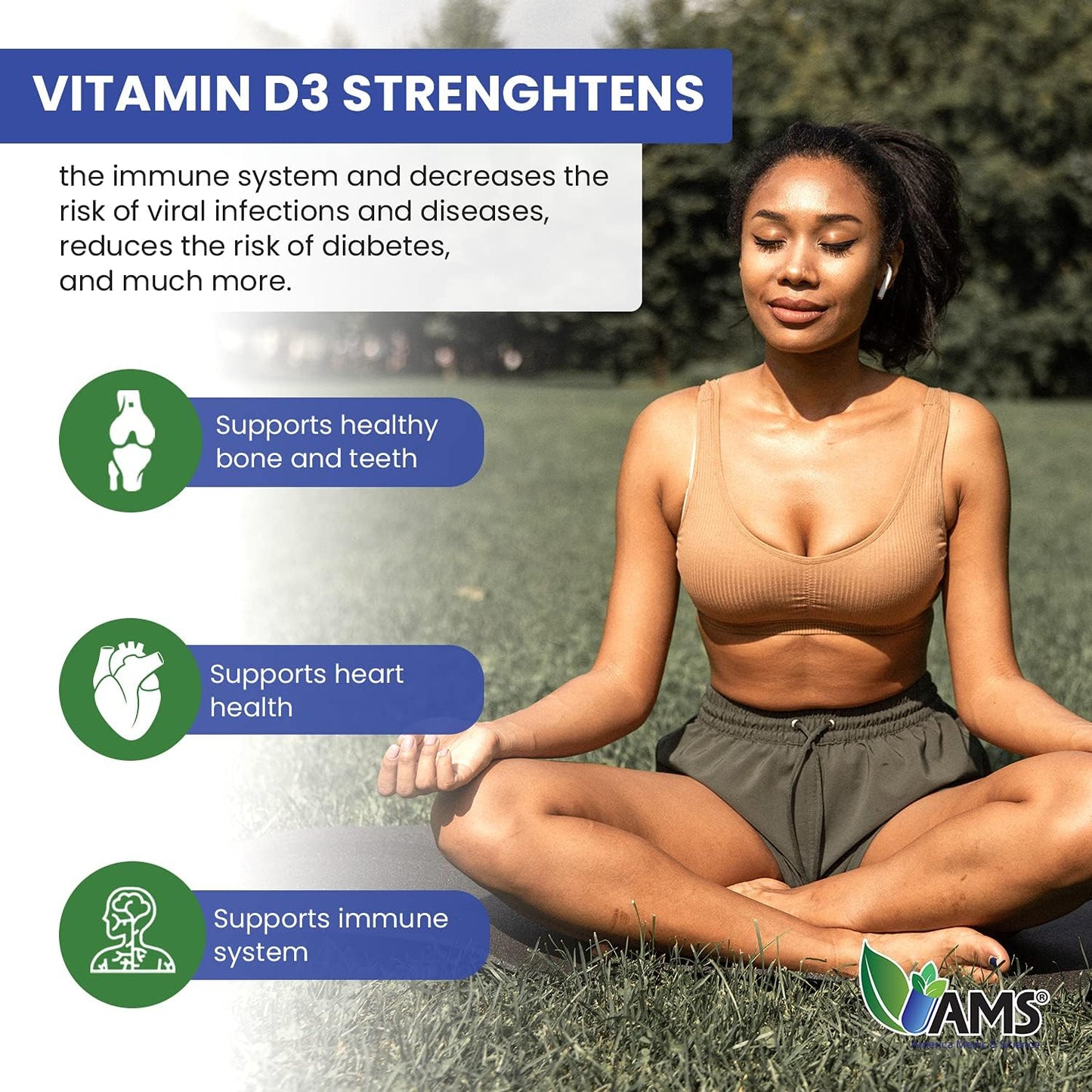 High Potency Vitamin D3 Supplement for Bone, Heart, and Immune Health - 10,000 IU (250 mcg) Softgels for Men & Women